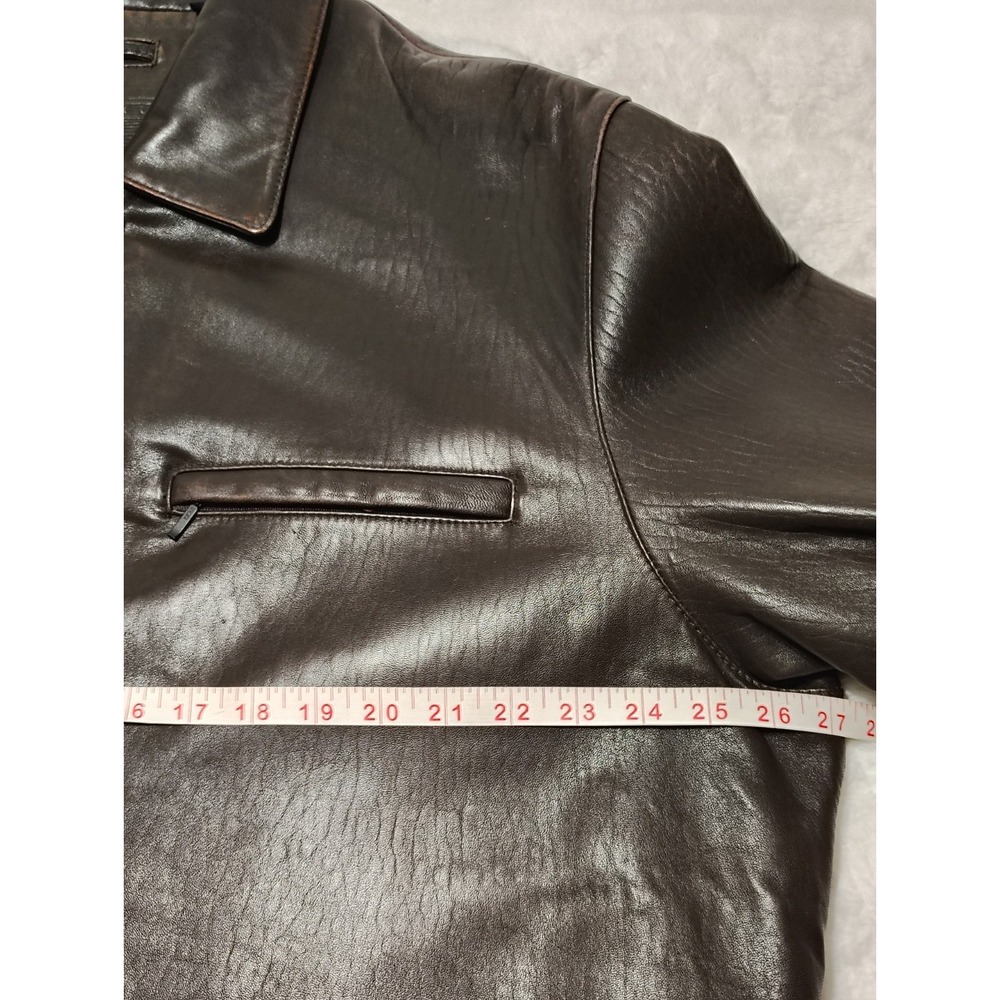 Roundtree Yorke Brown Soft Leather Lambskin Jacket Mens XL Urban Retro Classic - Picture 4 of 15